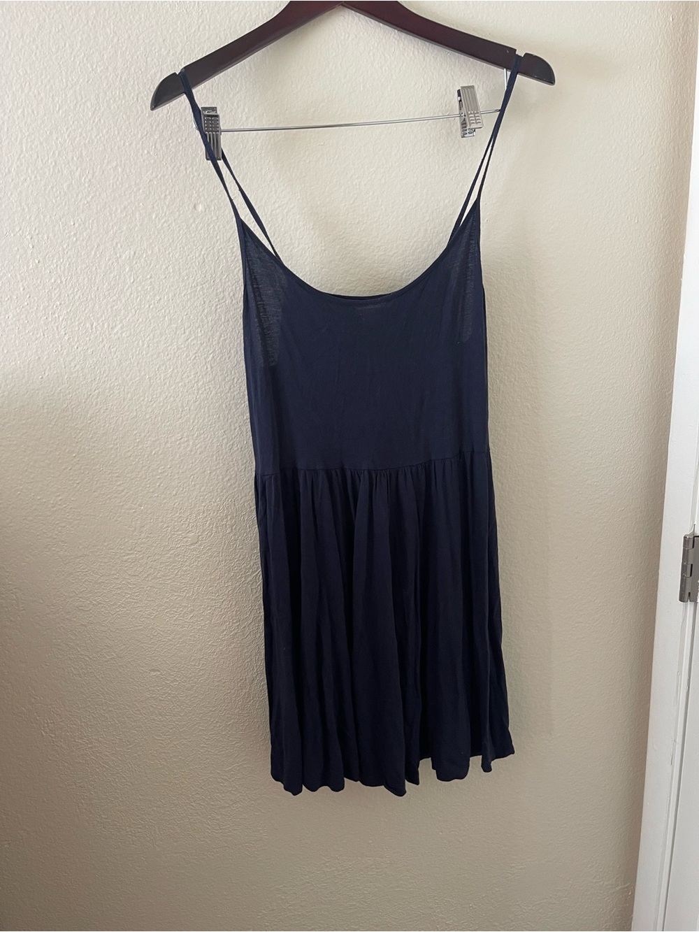 H&M Navy Mini Slip Dress with Spaghetti Straps